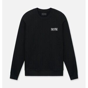 RTA Sweatshirt Mens Medium Black Pullover Crew Logo CHARLES in GOTHIC $170